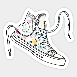 Pisces high tops - Pastel colours Sticker